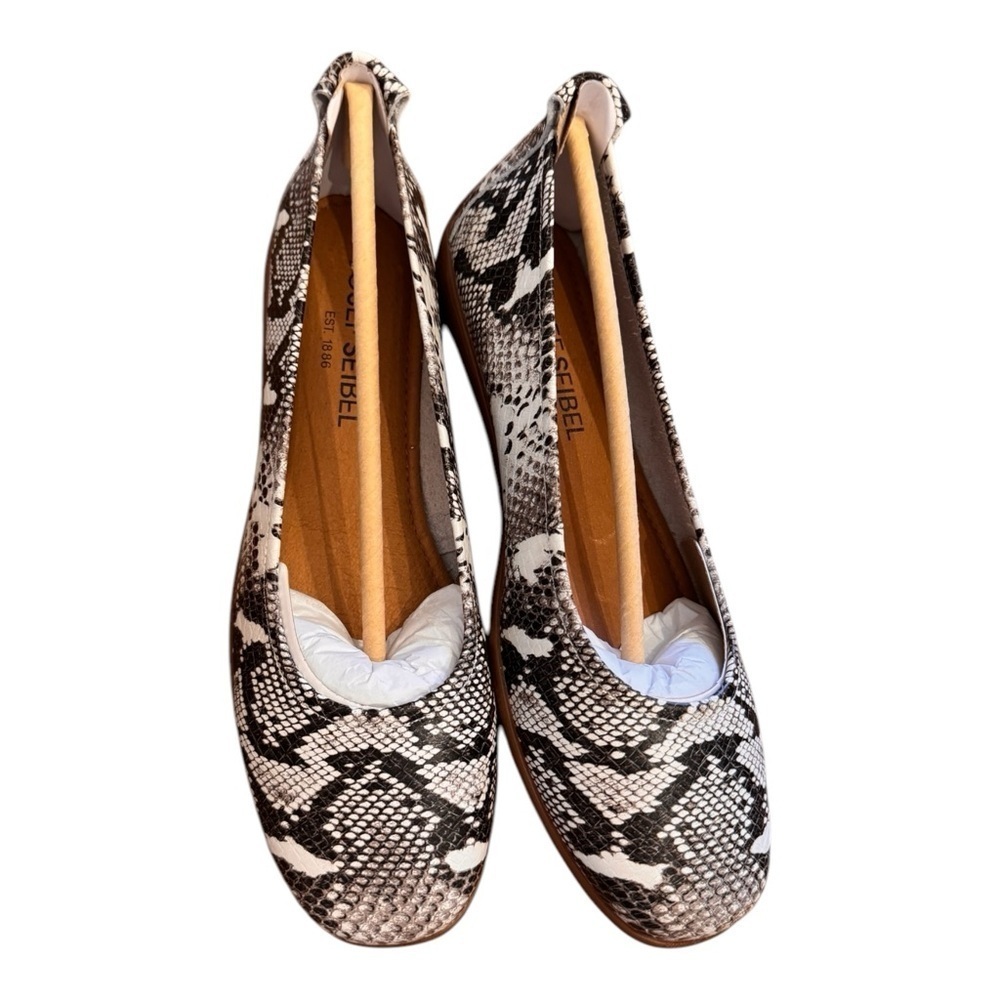 JOSEF SEIBEL Fenja 01 Leather Ballerina Flat in Snake NIB